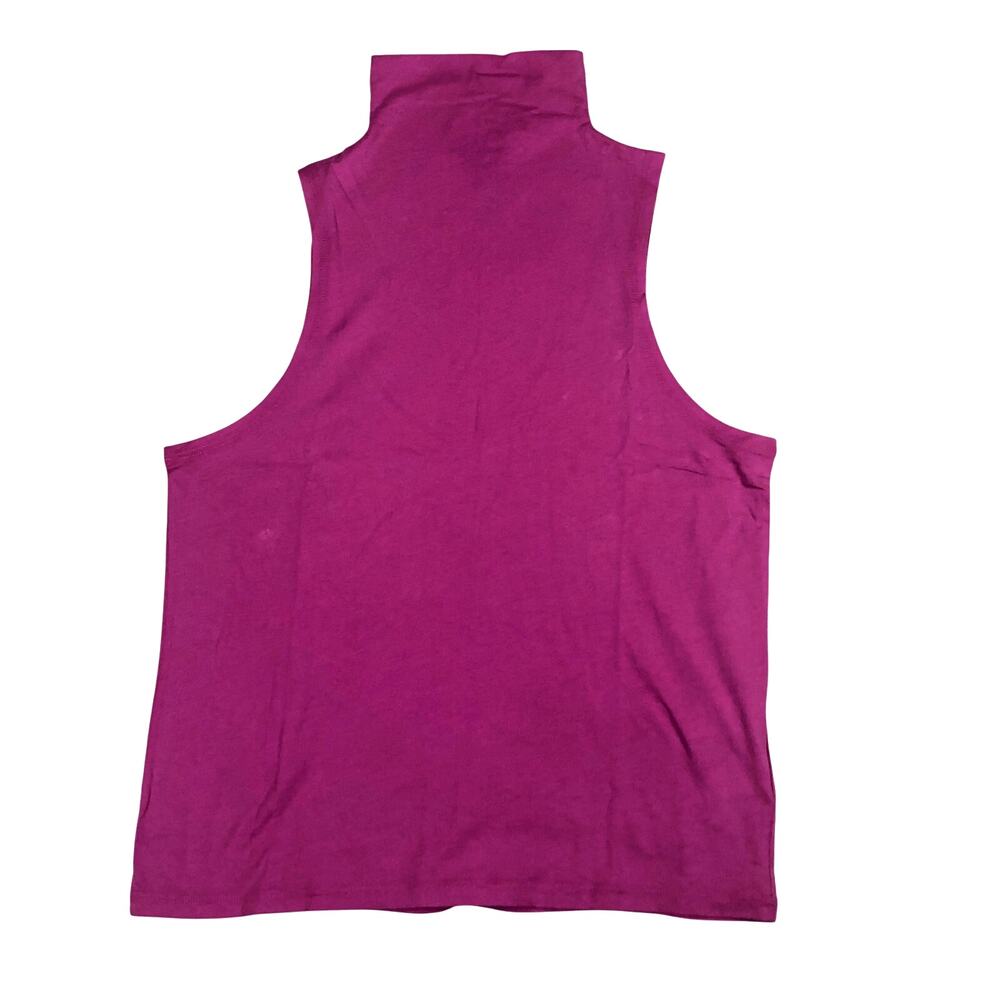 J Crew Tissue Mockneck Tank Large Pink BK313 NWT